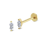 925 Silver CZ Cartilage Stud Earrings for Women Fine Jewelry