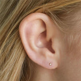 Small Zircon 925 Sterling Silver Cartilage Ear Stud Earrings for Women