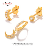 925 Silver CZ Stud Earrings Set Wedding Party Jewelry