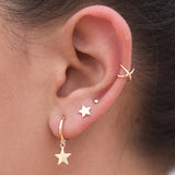 3 pcs Plated Cubic Zircon Clip Earrings for Women Ear Cuff