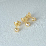 925 Silver Zircon Stud Earrings Minimalism Ins Jewelry