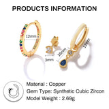 Zircon Silver 925 Drop Earrings For Women Fine Jewelry