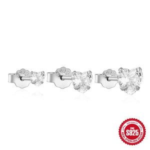 Zircon Cross 925 Sterling Silver Earrings for Women Hoop Fine Jewelry
