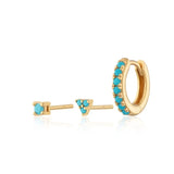 Crystal Earrings 925 Silver Ear Piercing Hoop Jewelry