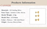 925 Sterling Silver Diamond Stud Earrings Set