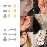 925 Silver Mini Diamonds Stud Earrings Set