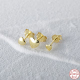 Zirconia 925 Silver Stud Earrings Heart Stars Set