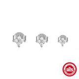 S925 Silver Flower Zirconia Cartilage Cz Earrings for Women