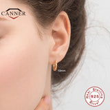 925 Silver Round Hoop Earrings 3pcs Set for Women Piercing Huggie Jewelry