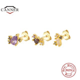 925 Sterling Silver CZ Stud Earrings Set - Cartilage Women Earring