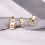 CZ 925 Silver Round Stud Earrings Set for Women Men Fine Jewelry