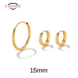 3pcs Sterling Silver Hoop Earrings Set - Small and Big Hoop Earrings