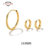 3pcs Sterling Silver Hoop Earrings Set - Small and Big Hoop Earrings