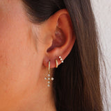 Green Zircon Stud Earring Set for Women Girls Wedding Piercing Jewelry