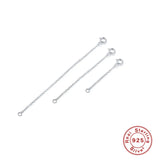 3pcs 925 Sterling Silver Tail Chain for DIY Jewelry Making