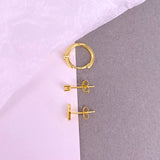 3pc 4pc/set Piercing Earrings 925 Silver Zirconia Stud Earrings