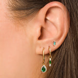 Colorful Zircon Plated Ear Stud Earrings Set