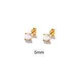 4 5 6 8mm Pearl Silver Earring Women Stud Earrings Piercing Fine Jewelry