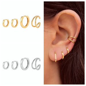 Y2K Earrings Set Piercing Hoops Jewelrys