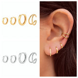 Y2K Earrings Set Piercing Hoops Jewelrys