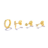 Classic Clover Lightning Circle Earrings Stud Earring Jewelry