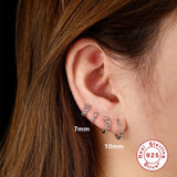 4Pcs/set 6-10mm Circular Geometry Earrings Pendientes Plata Earrings For Women