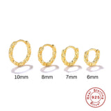 4Pcs/set 6-10mm Circular Geometry Earrings Pendientes Plata Earrings For Women