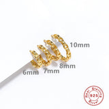 4Pcs/set 6-10mm Circular Geometry Earrings Pendientes Plata Earrings For Women