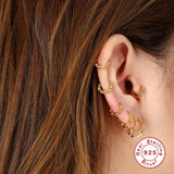 4Pcs/set 6-10mm Circular Geometry Earrings Pendientes Plata Earrings For Women