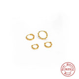 4Pcs/set 6-10mm Circular Geometry Earrings Pendientes Plata Earrings For Women