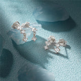 S925 Sterling Silver Zircon Stud Earrings Set for Women
