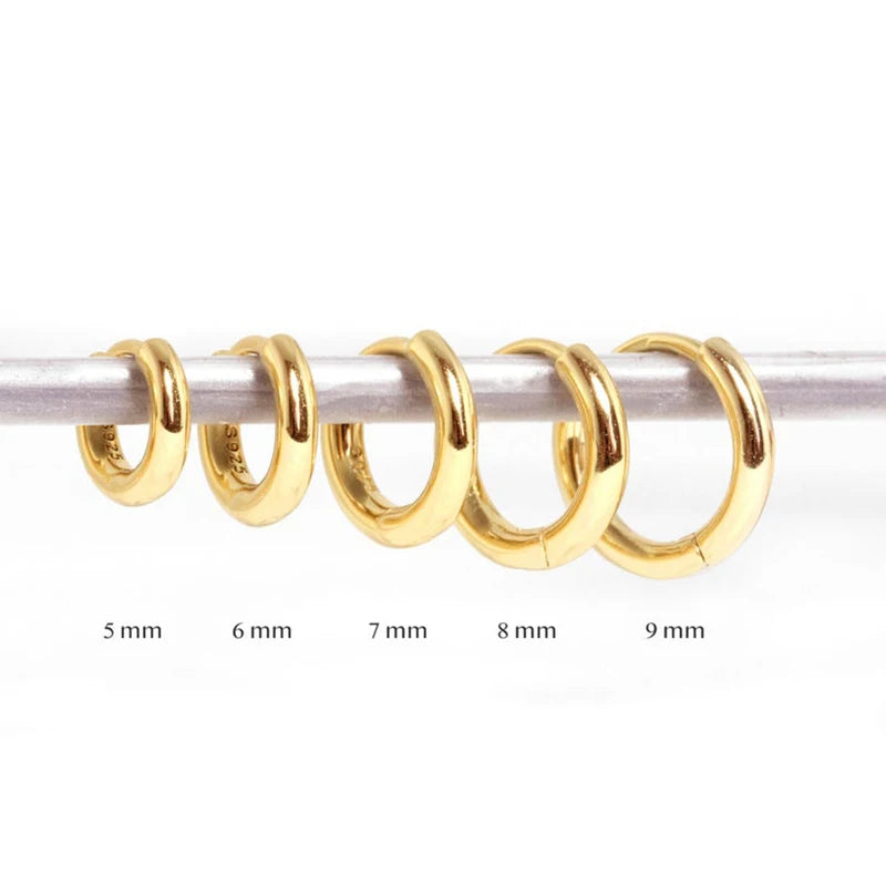 925 Silver Hoop Earrings For Women Mother's Gift