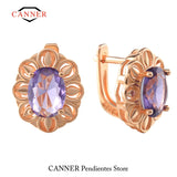 Rose 925 Sterling Silver Flower Earrings Zirconia Bridal Wedding Jewelry