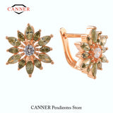 Rose 925 Sterling Silver Flower Earrings Zirconia Bridal Wedding Jewelry