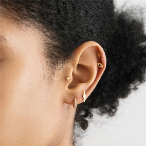 5Pcs Y2K Snake Eye Lightning Earrings Piercing Stud Jewelry