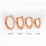 925 Silver Hoop Earrings 18K Zircon Wedding Party Circle Earring Aros
