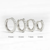 925 Silver Hoop Earrings 18K Zircon Wedding Party Circle Earring Aros