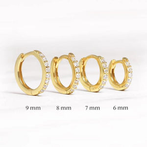 925 Silver Hoop Earrings 18K Zircon Wedding Party Circle Earring Aros