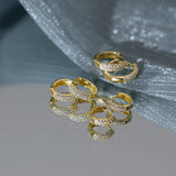 6/8/10Mm 925 Sterling Silver Hoop Earrings Zirconia