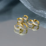 6/8/10Mm 925 Sterling Silver Hoop Earrings Zirconia