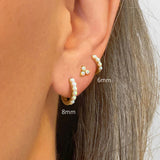 925 Silver Opal Hoop Earrings for Women Fine Jewelry Accessories