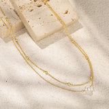 925 Silver Double-Layer Pearl Necklace For Women