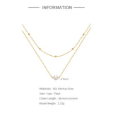 925 Silver Double-Layer Pearl Necklace For Women