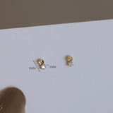 925 Silver Mini Zircon Stud Earrings Non-Allergenic