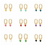 925 Silver Huggie Heart Hoop Earrings for Women
