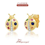 925 Silver Insect Stud Earrings Wedding Party 18K