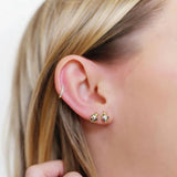 925 Silver Insect Stud Earrings Wedding Party 18K