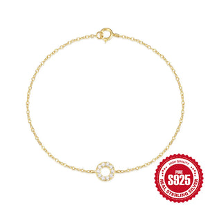 925 Silver Heart Drip Bracelet Thin Chain Personalized Jewelry