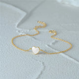 925 Silver Heart Drip Bracelet Thin Chain Personalized Jewelry