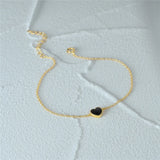 925 Silver Heart Drip Bracelet Thin Chain Personalized Jewelry